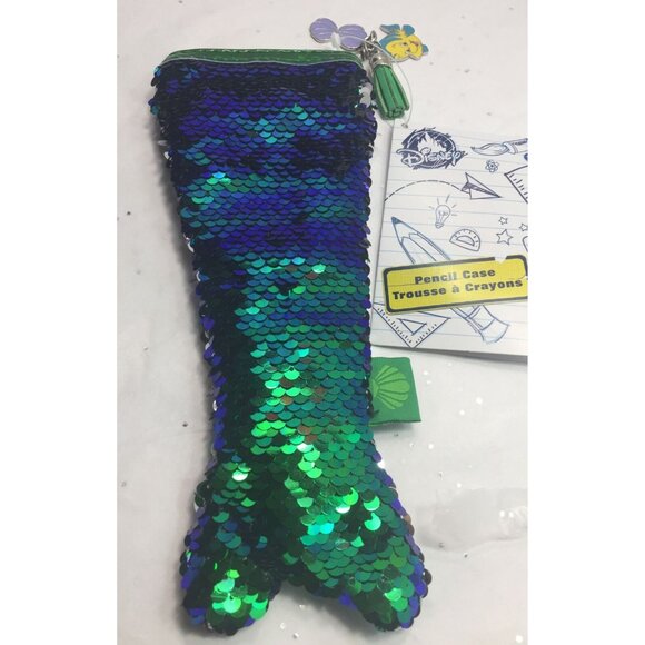 Disney Other - DISNEY STORE~The Little Mermaid~ Ariel Reversible Sequin Pencil Case Green